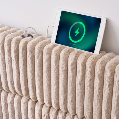 Warren Faux-Fur Bed Frame Amerlife 
