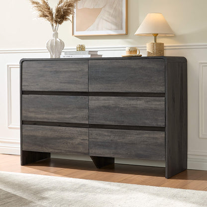 Garyon Modern 6-Drawer Storage Dresser _Black