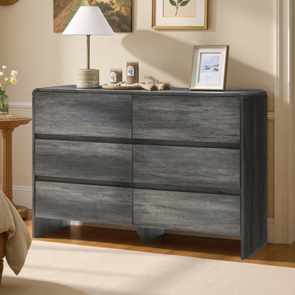 Garyon Modern 6-Drawer Storage Dresser _Black