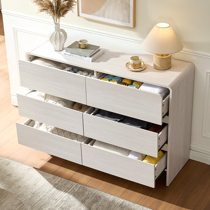 Garyon Modern 6-Drawer Storage Dresser _White
