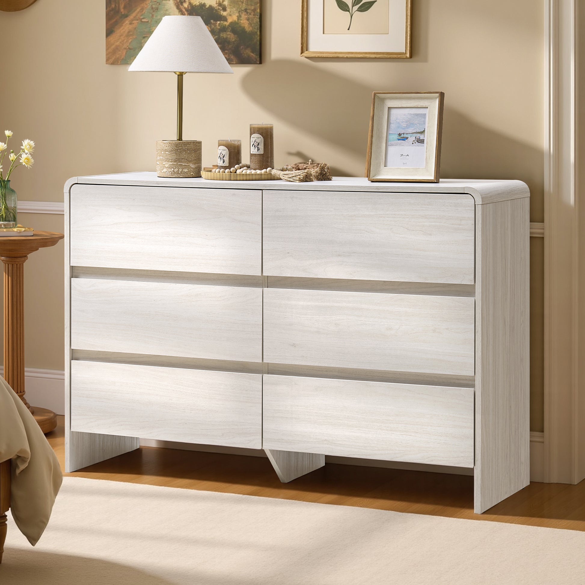 Garyon Modern 6-Drawer Storage Dresser _White