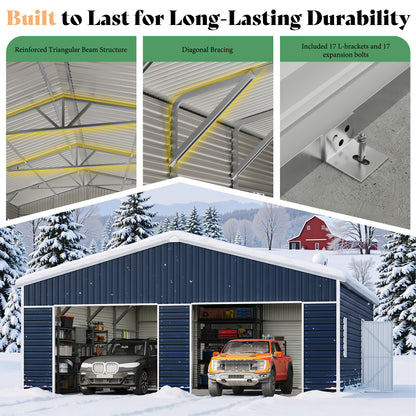 Extra Large Outdoor Metal Garage Shed Amerlife 25x30x11.5 FT 