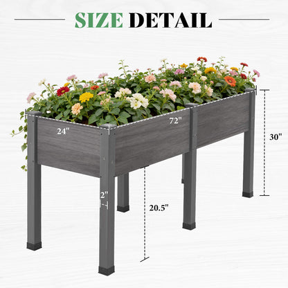 Flowerdom Elevated Wood Planter Box Amerlife