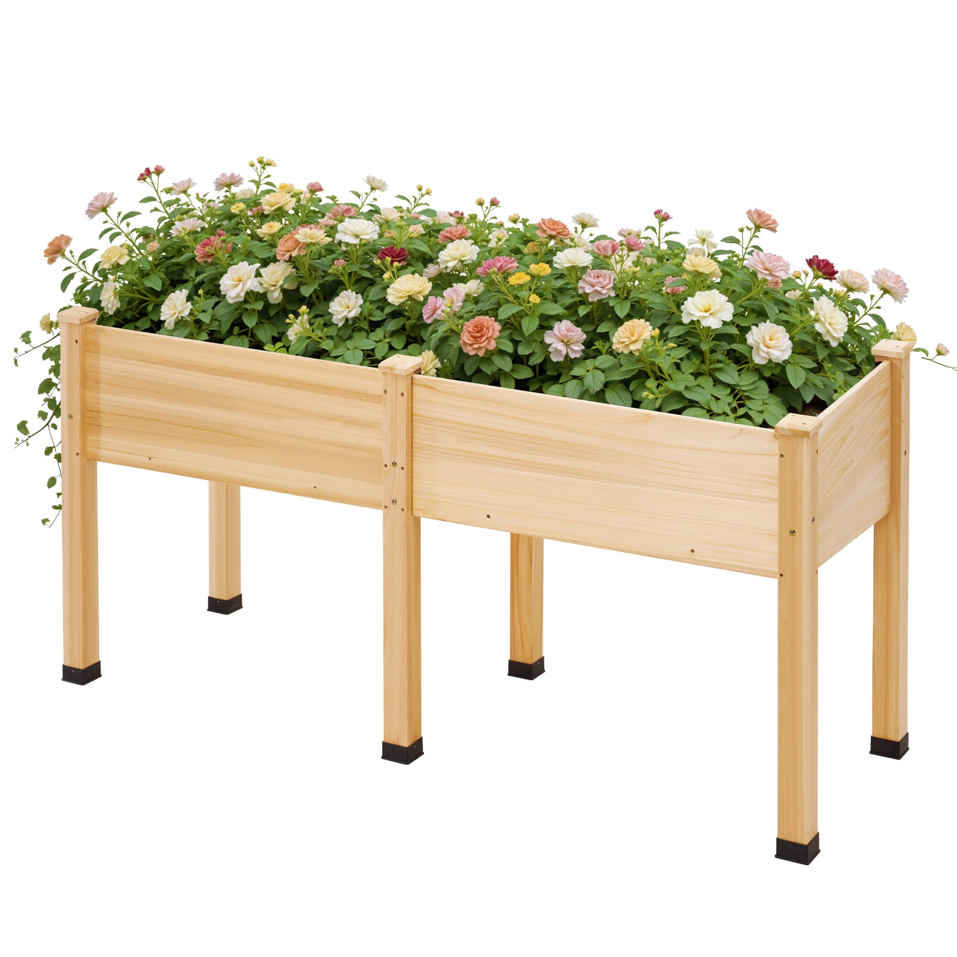 Flowerdom Elevated Wood Planter Box Amerlife