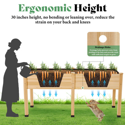 Flowerdom Elevated Wood Planter Box Amerlife