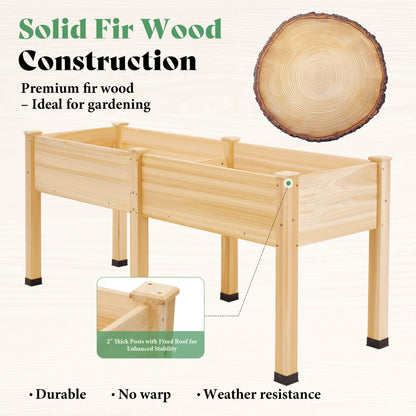 Flowerdom Elevated Wood Planter Box Amerlife