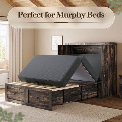 Fold 6-Inch Tri-Fold Folding Mattress-Twin-Grey