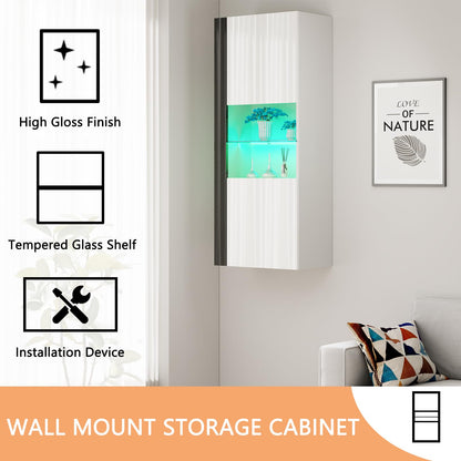 Photon Fireplace Wall Unit 68 " White
