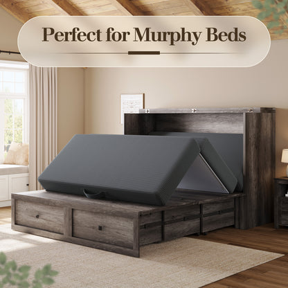 Fold 6-Inch Tri-Fold Folding Mattress-Queen-Grey