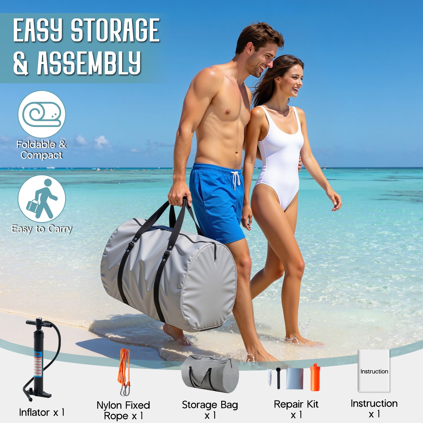Ploov Inflatable Floating Dock Amerlife