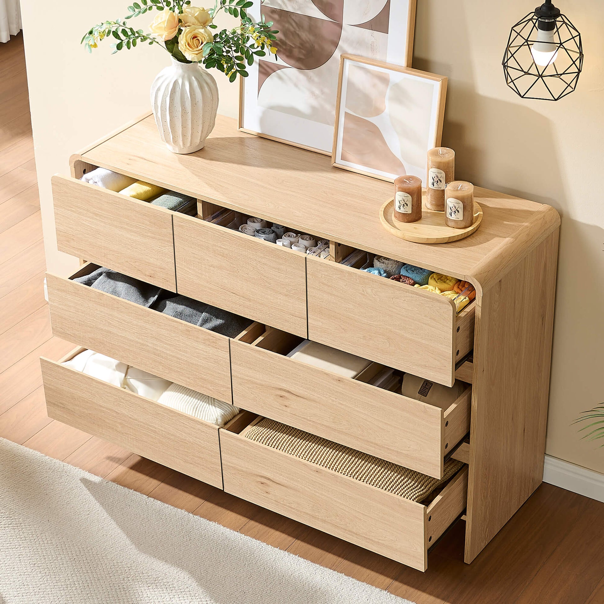 modern 7 drawer dresser 7 Drawer Wooden Dresser with LED Lights Power Outlet 47" Modern Storage Chest with Smooth Gliding Drawers, for Bedroom, Living Room, : Target
