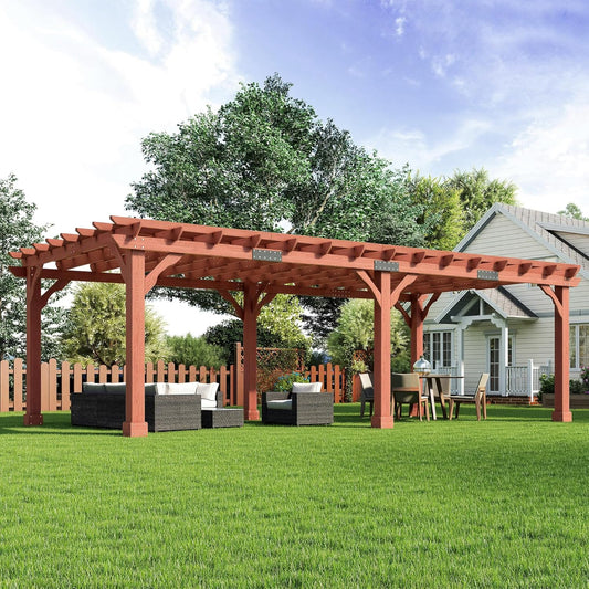Cedrix Solid Cedar Wood Pergola-12X24