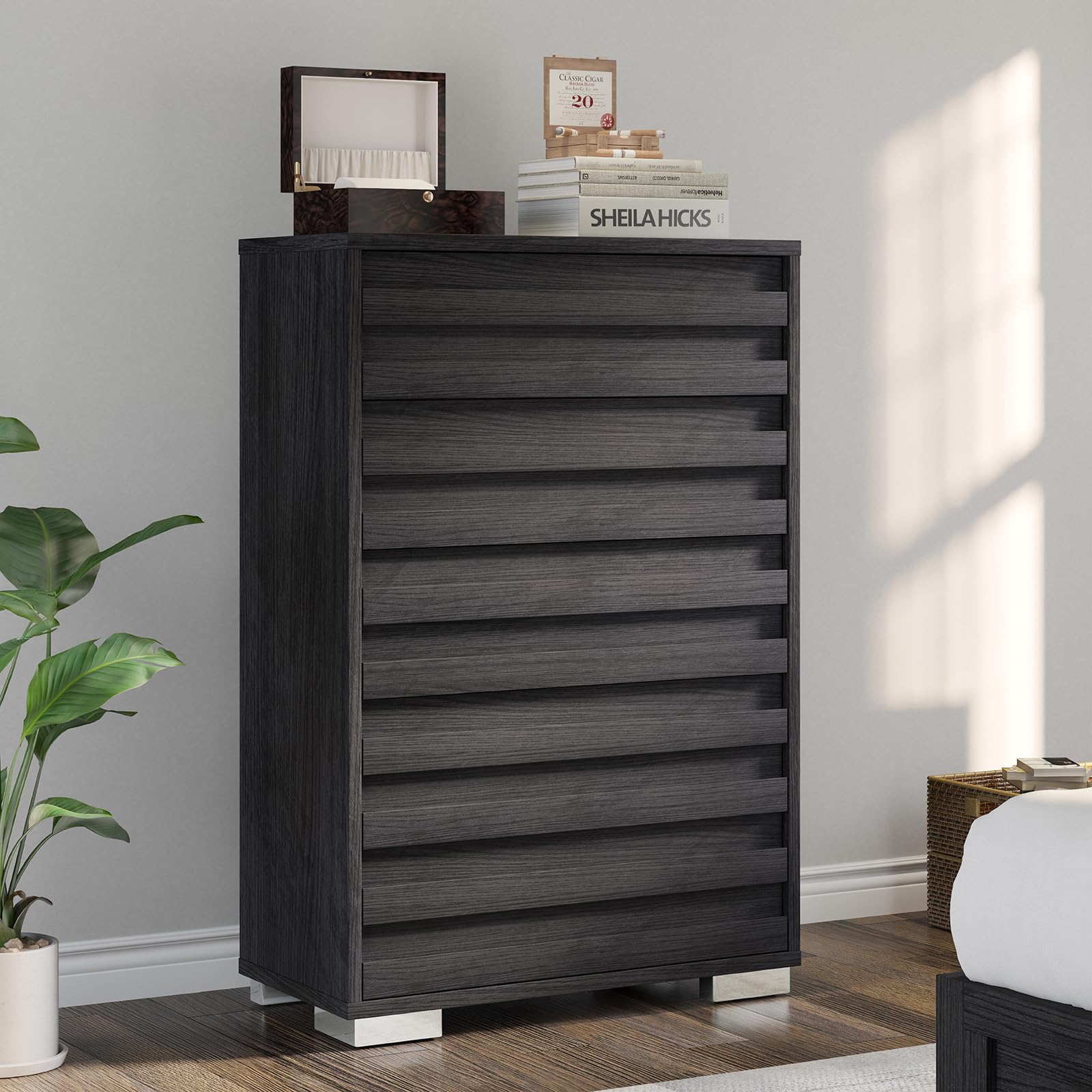 3 Piece Bedroom Set-Q-Black