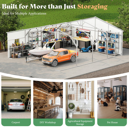 Extra Large Outdoor Metal Garage Shed Amerlife 25x30x11.5 FT 