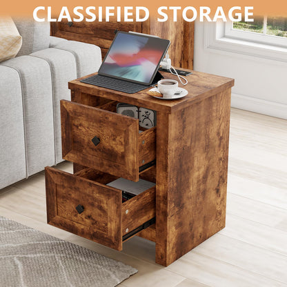 Scribe Storage Bed & 2 Nightstands 3-Piece Set Queen Rustic Brown