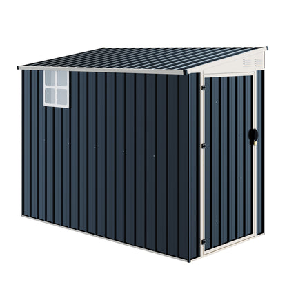 Lark Weatherproof Metal Garden Tool Shed with Sloped Roof-8x4FT