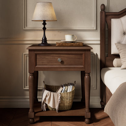 Ember Vintage Walnut Nightstand Set-Walnut