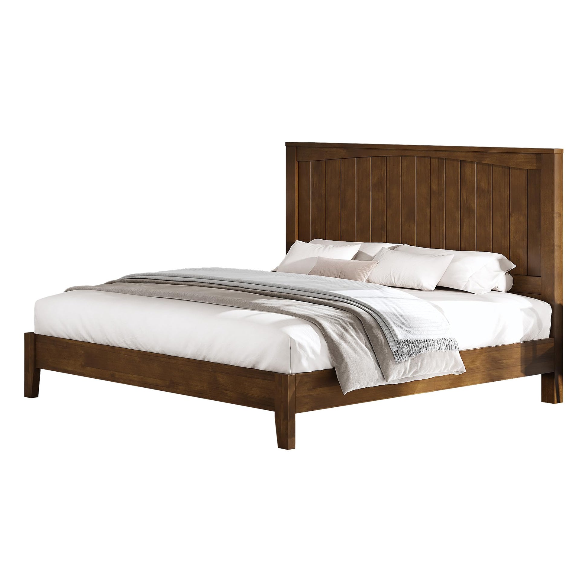 Sanderson Solid Wood Bed Frame Amerlife Full / Brown