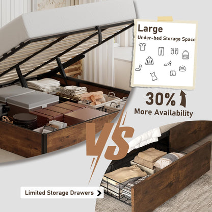 Cody Bedroom Storage Bed Set Full Rustic Brown