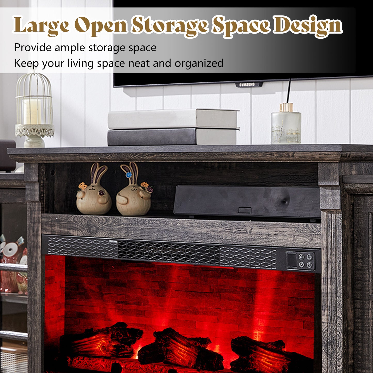 Everwood 97" Fireplace TV Stand