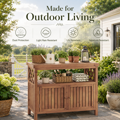Sprout Solid Fir Wood Outdoor Potting Bench