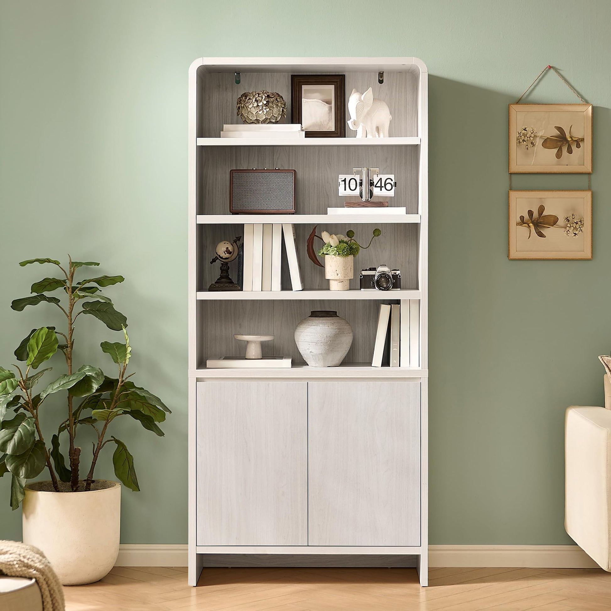 Arcova 71" Tall Bookshelf Amerlife White