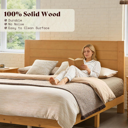 Fremont Wood Platform Bed Full size Natural