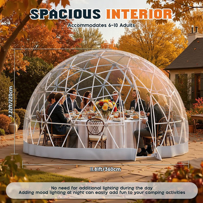 Clear Outdoor Garden Dome Tent-12FT