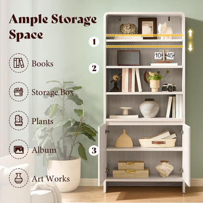 Arcova 71" Tall Bookshelf Amerlife White