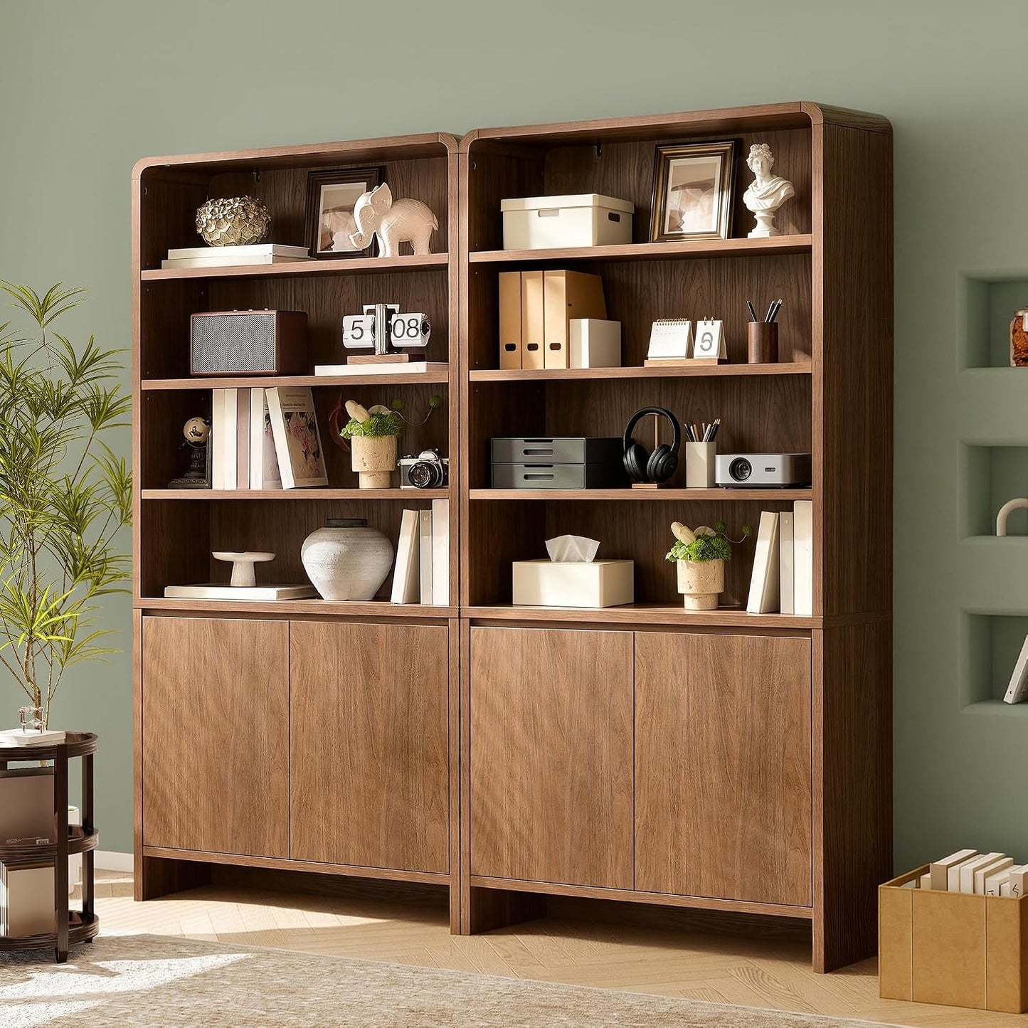 Arcova 71" Tall Bookshelf Amerlife Rustic Brown