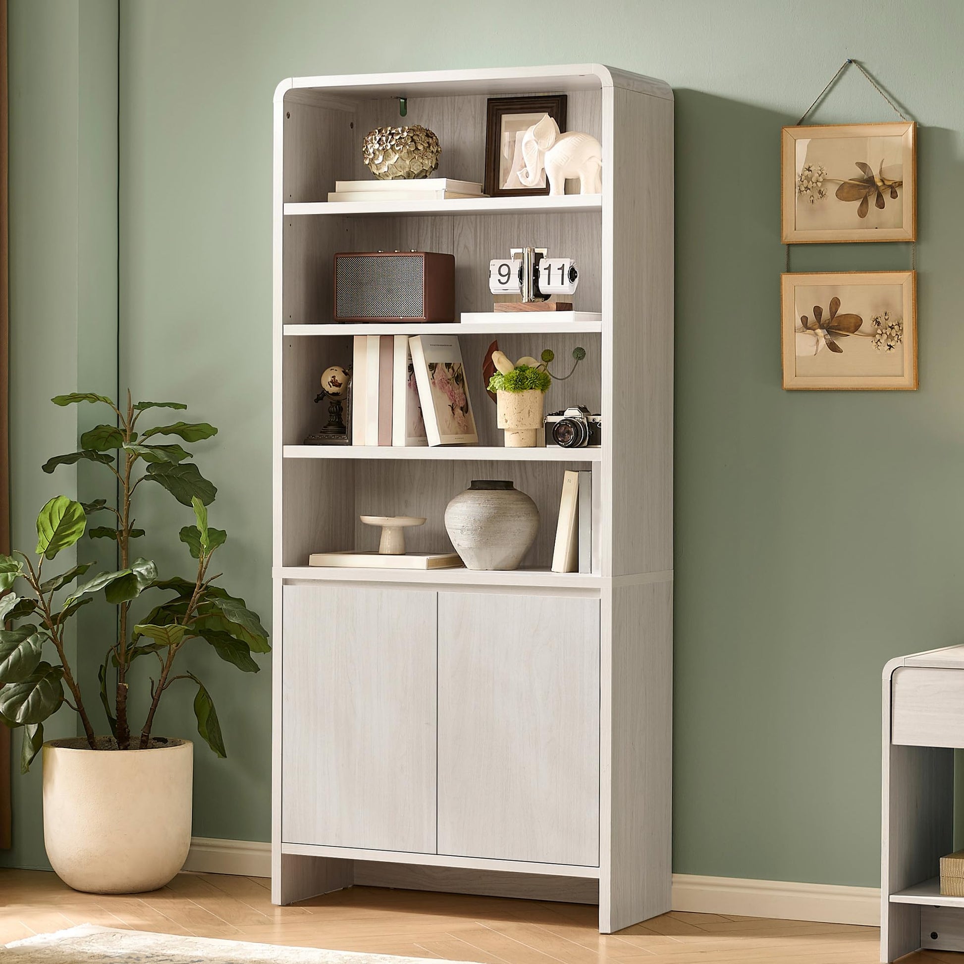 Arcova 71" Tall Bookshelf Amerlife White