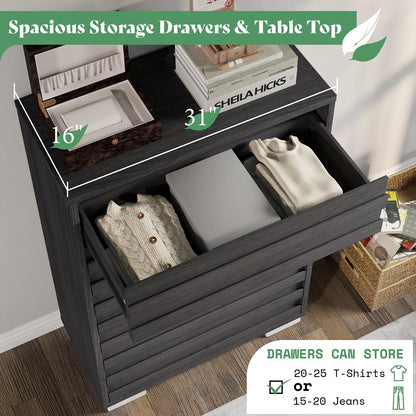 3 Piece Bedroom Set-Q-Black