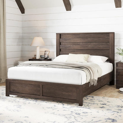 Sequoia Bedroom Set with Fluted Headboard-Q-Gray