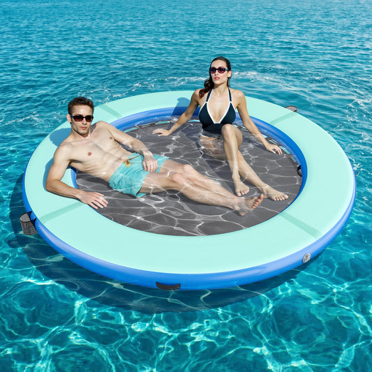 Nixie Inflatable Water Hammock-8*8FT / Circle / Green+Black