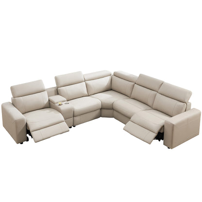 Velouria Electric Reclining Sofa Beige
