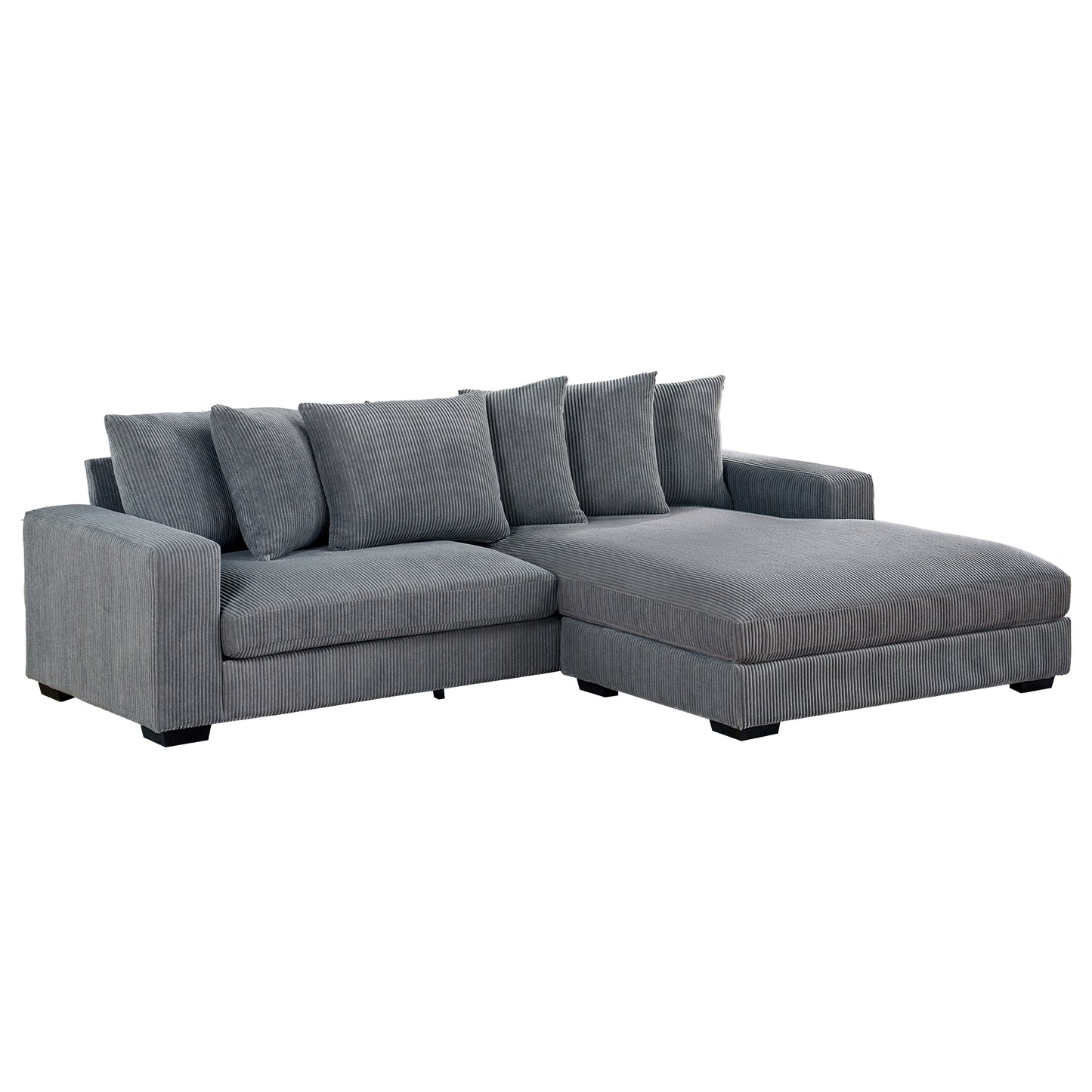 Oversized L-Shaped Cloud Sofa-Gray