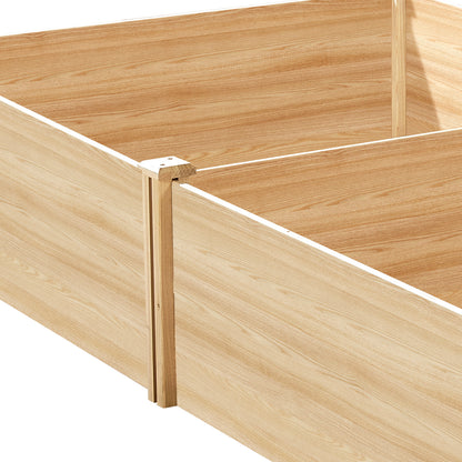 Tenon Fir Wood Raised Garden Bed-8 x 4 x 1.25 FT