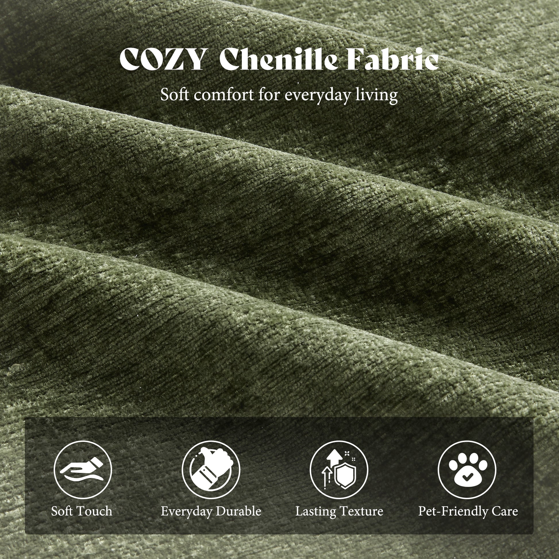 Amerlife Oversized Bean Bag Lounge Chair-Green Chenille