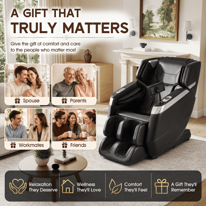 Smart 3D Zero Gravity Massage Chair-Wider Version-Black