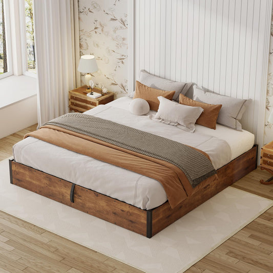 Cody Bedroom Storage Bed Set Full Rustic Brown
