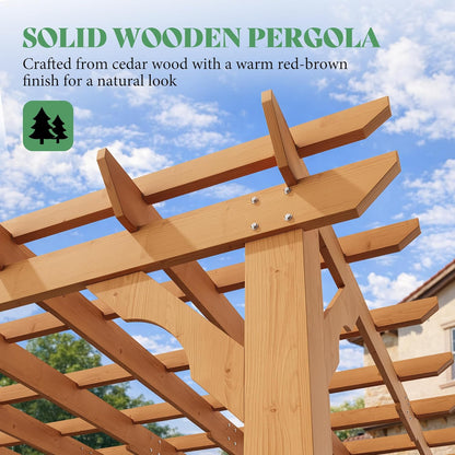 Cedrix Solid Cedar Wood Pergola-12X20