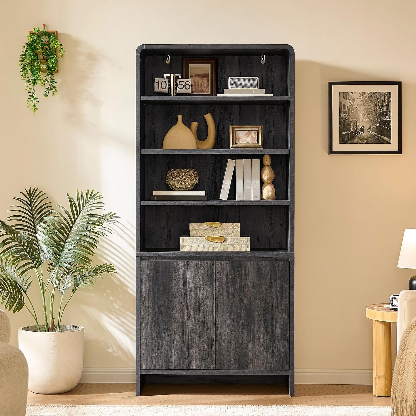 Arcova 71" Tall Bookshelf Amerlife Black