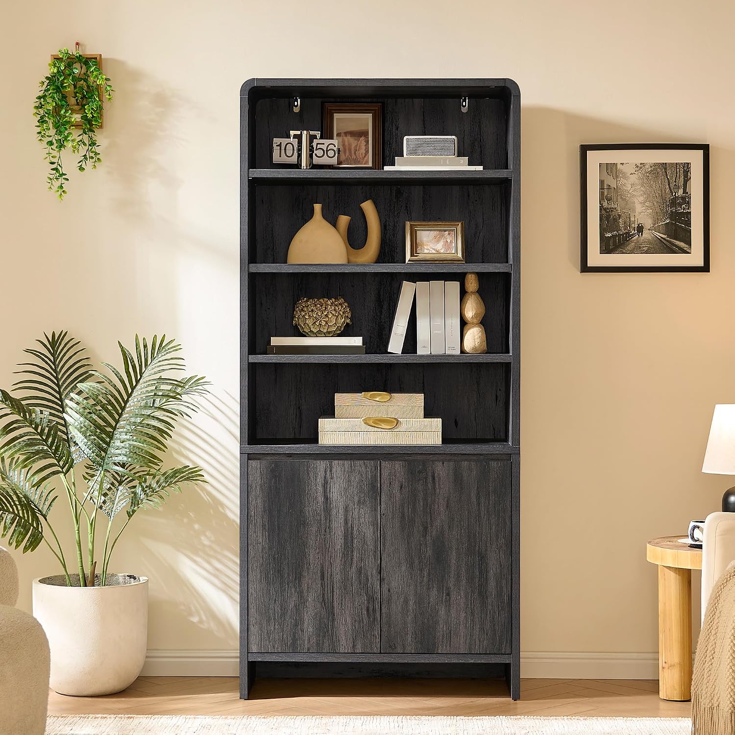 Arcova 71" Tall Bookshelf Amerlife Black