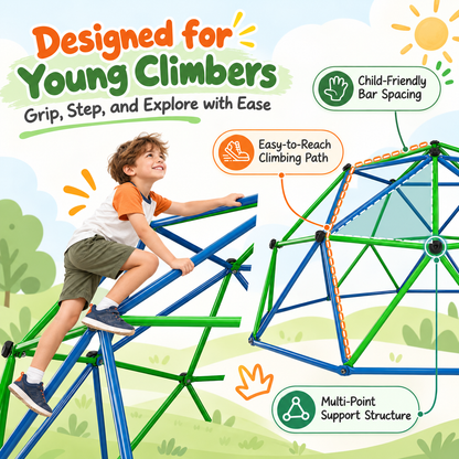 Outdoor Geometric Kids Jungle Gym-12*6 FT