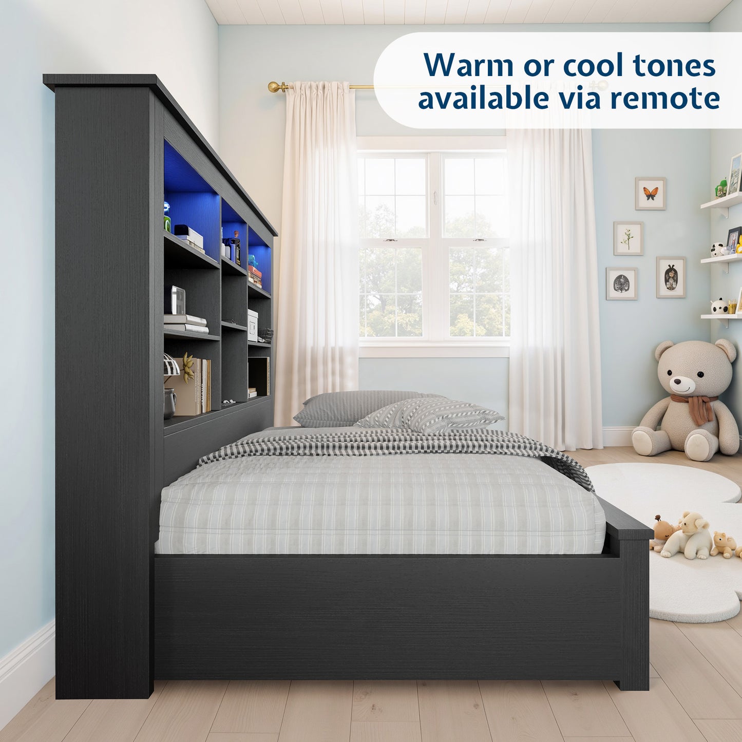 Beam Bed Frame Amerlife Twin / Black
