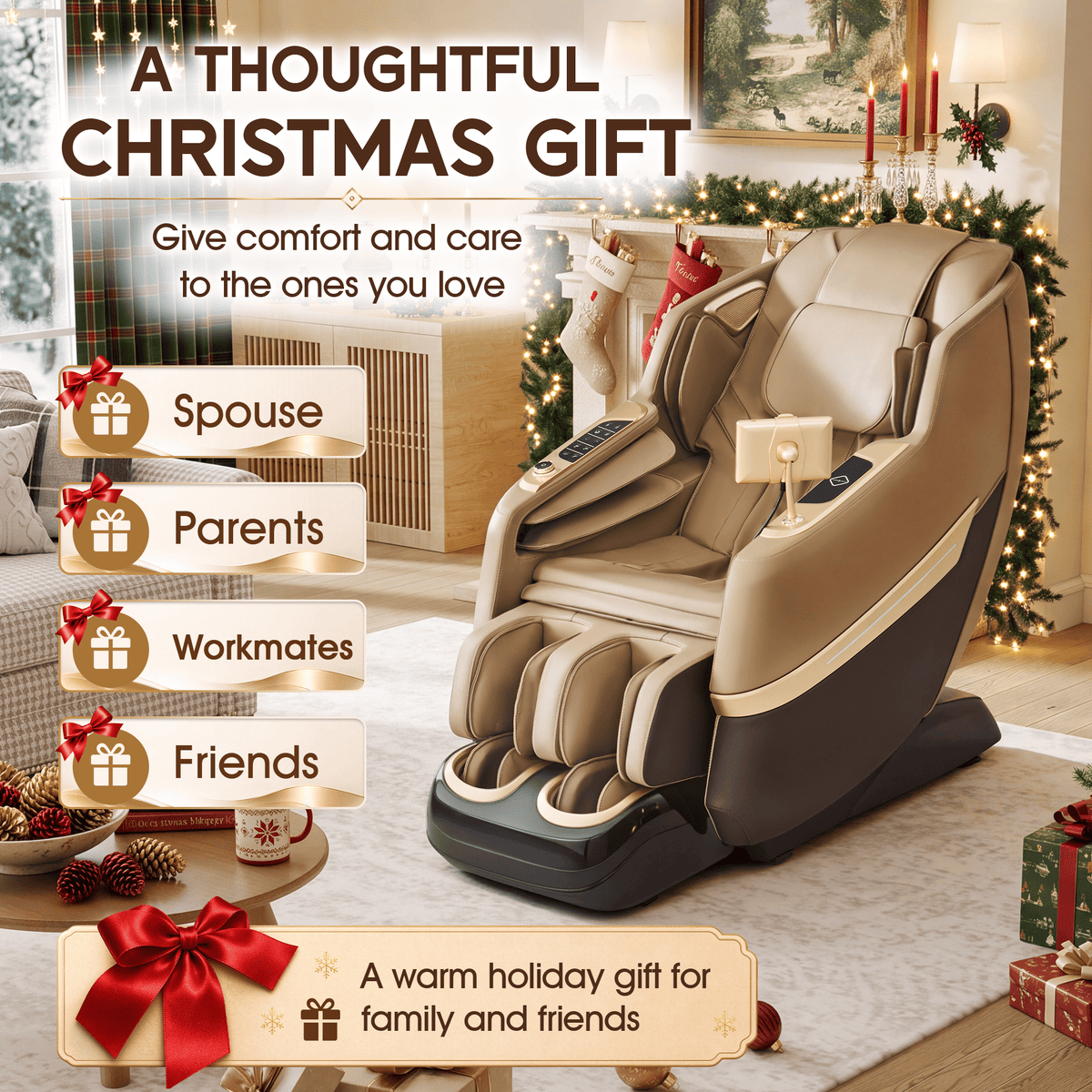 Smart 3D Zero Gravity Massage Chair-3D Massage Roller-Brown