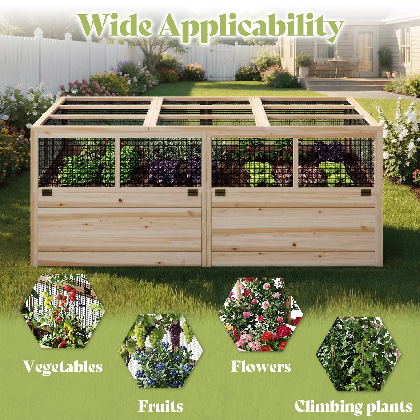Lid Wood Raised Garden Bed 