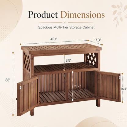 Sprout Solid Fir Wood Outdoor Potting Bench
