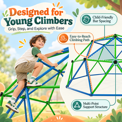 Outdoor Geometric Kids Jungle Gym-14*7 FT