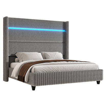 Warren Faux-Fur Bed Frame Amerlife 